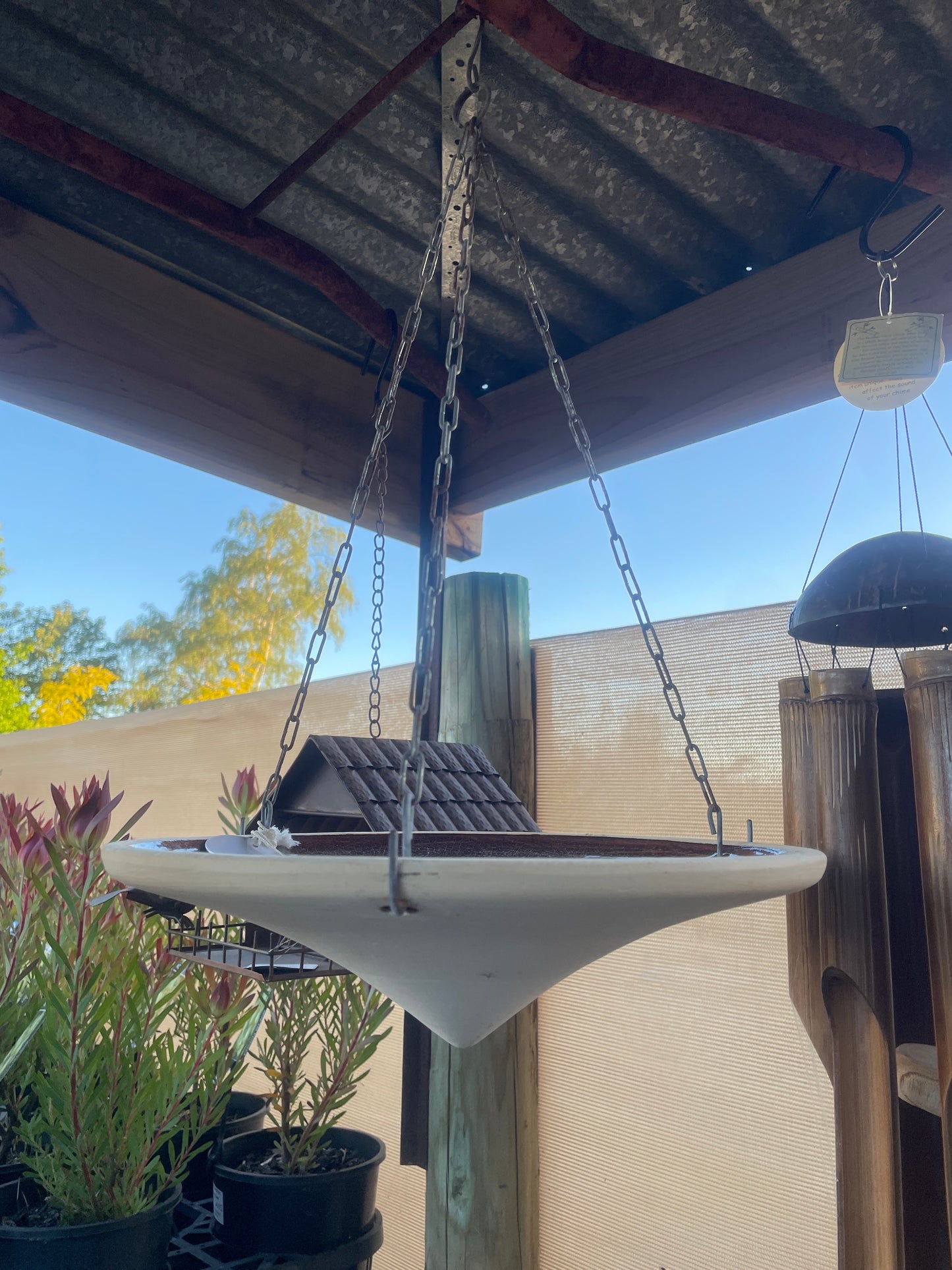 Bird Feeder Terracotta with Glaze
