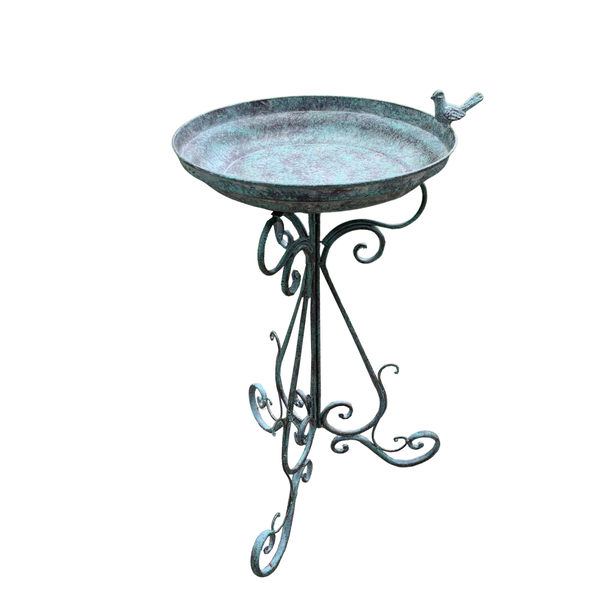 Bird Bath - Antique Green - Ornate