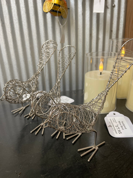 Sculpted Wire Birds
