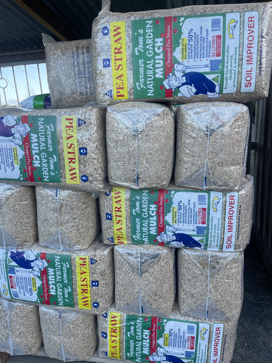 Farmer Tom Pea Straw Mulch - Natural Organic Garden Mulch