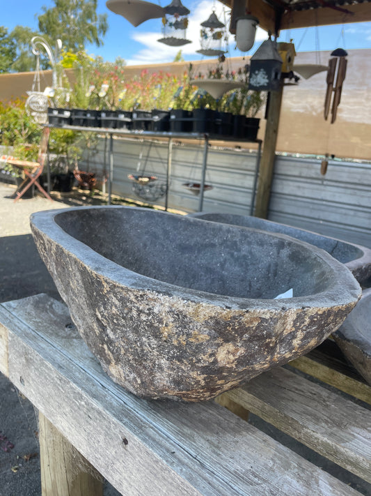 Water Bowl Natural Stone Deep