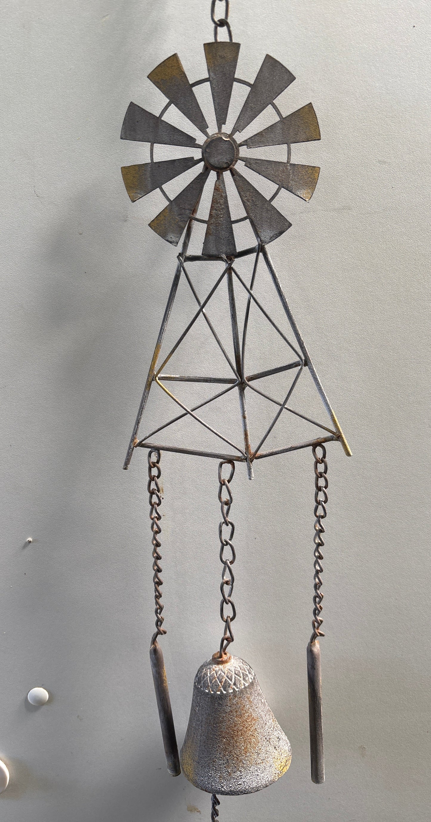 Windmill Chime with Cast Iron Bell
