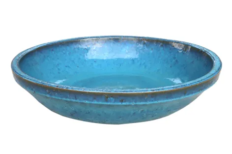Minato Water Bowl Aqua - Glazed Ceramic Garden Bowl 50cm