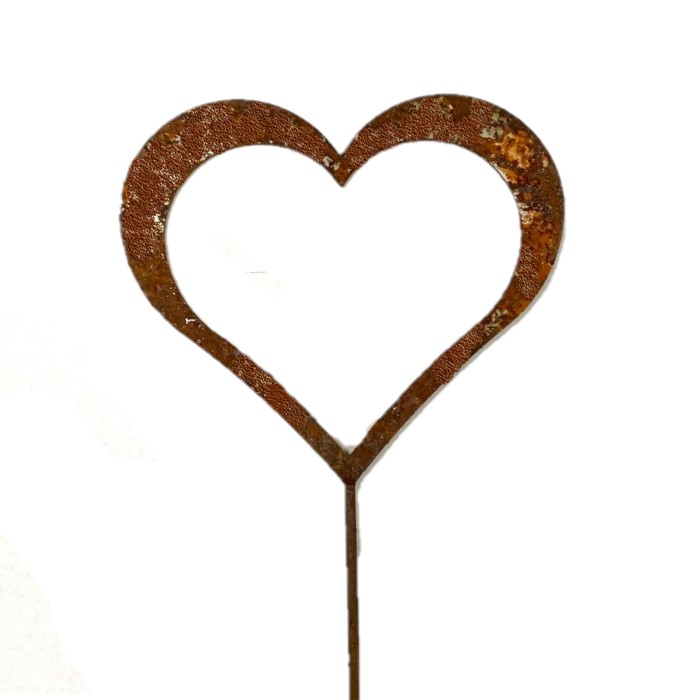Stick Heart Frame Large Rust