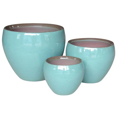 Franklin Moon Round Pot - Teal