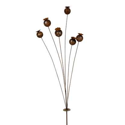 Stake Poppy Head Rust