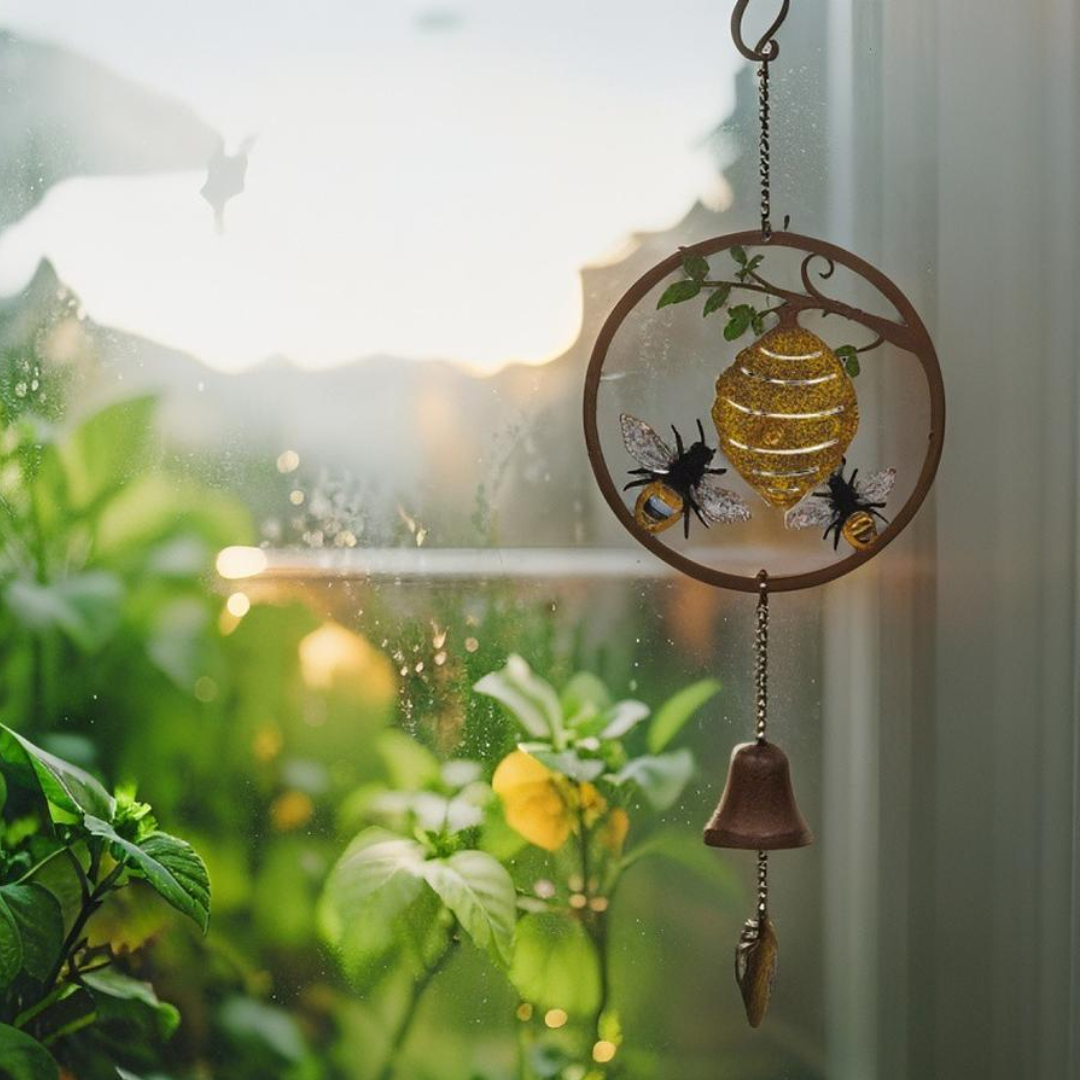 Bee Laser-Cut Hanging Bell